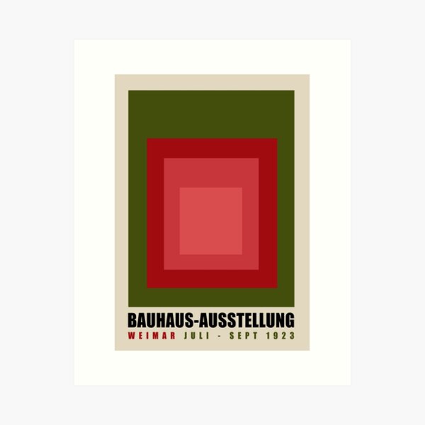 Green And Red Bauhaus Exhibition Art Print