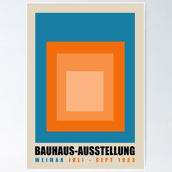 Artikel-Vorschau von Blaue und orange Bauhaus-Ausstellung, designt und verkauft von NicolJay.