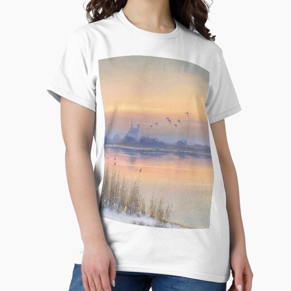 Winter Morning at Horsey Mere Classic T-Shirt