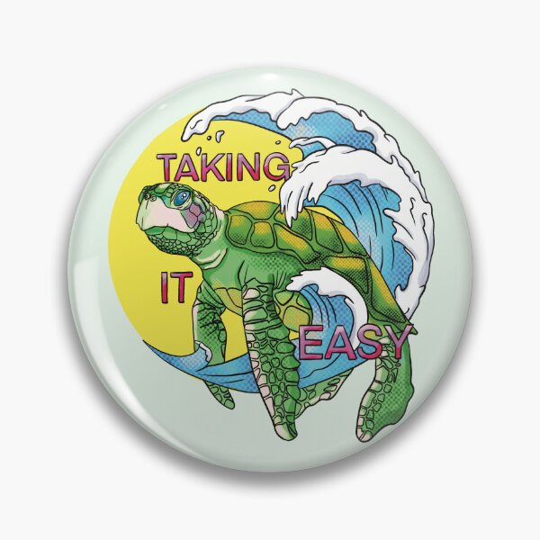 Artikelvorschau, Bunte Erklärung der psychischen Gesundheit „Taking It Easy“ Schildkrötenwelle entworfen und verkauft von Sanne-Marie Kohlmann.