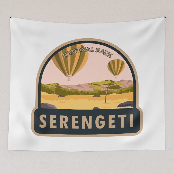 Item preview, Serengeti National Park Tanzania Hot Air Balloon Safari designed and sold by KrisSidDesigns.