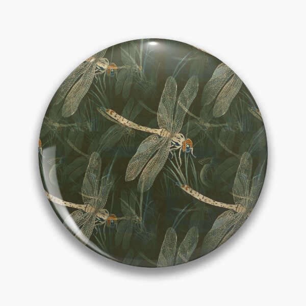 Item preview, Vintage Floral Pattern Green Dragonfly in Forest Victorian Artwork designed and sold by YounitedArt.
