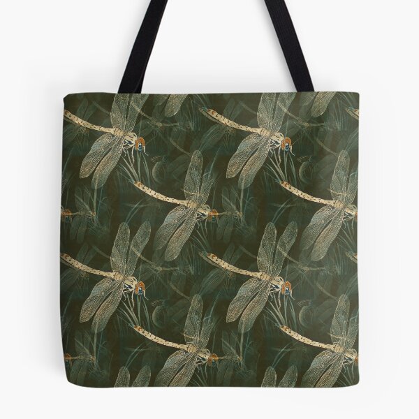 Item preview, Vintage Floral Pattern Green Dragonfly in Forest Victorian Artwork designed and sold by YounitedArt.