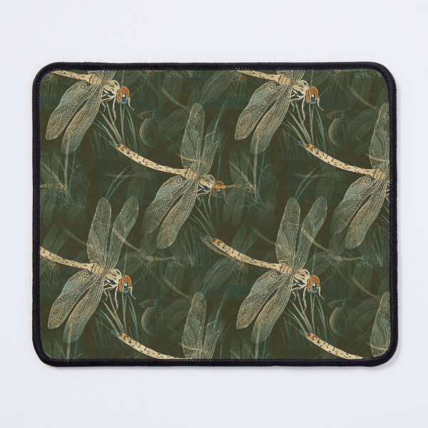 Item preview, Vintage Floral Pattern Green Dragonfly in Forest Victorian Artwork designed and sold by YounitedArt.