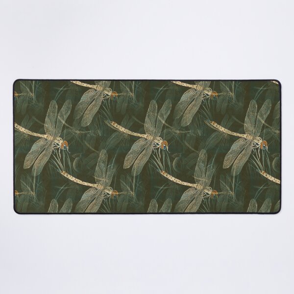 Item preview, Vintage Floral Pattern Green Dragonfly in Forest Victorian Artwork designed and sold by YounitedArt.