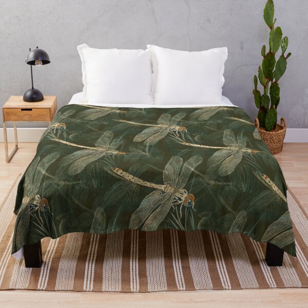 Item preview, Vintage Floral Pattern Green Dragonfly in Forest Victorian Artwork designed and sold by YounitedArt.