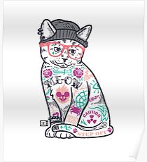 Póster Los gatos ponen el "yo" en MEOW