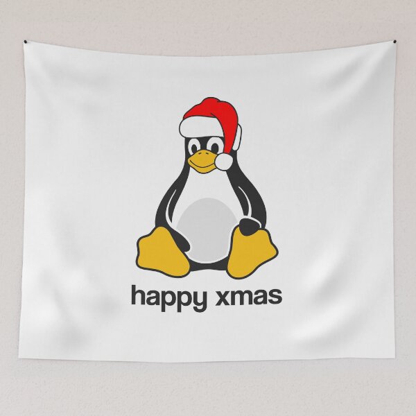 Item preview, Tux Xmas Hat Happy Xmas | Linux Penguin Christmas designed and sold by CodingStore  ★★★★★.