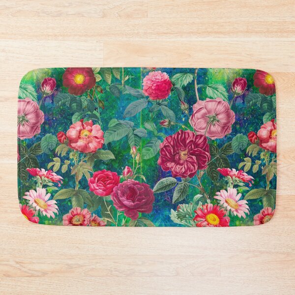 Artikelvorschau, Stilvolle Vintage Blumenmuster Himmel, Pflanzen Muster, botanische Illustration, Vintage grün blau floral entworfen und verkauft von ZeinabTaha.