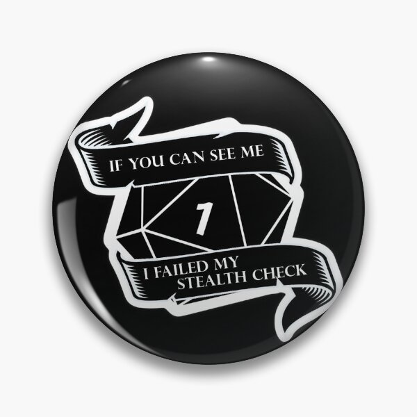 Item preview, DnD Stealth Check fail d20 die dice designed and sold by TankandDPS.