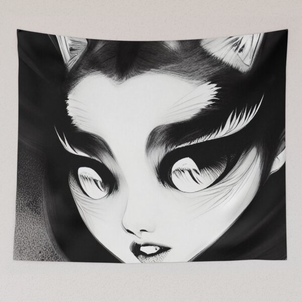 Item preview, Mysterious Cat Girl designed and sold by GreenStardust.