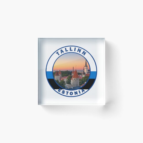 Item preview, Tallinn Estonia Retro Badge designed and sold by KrisSidDesigns.