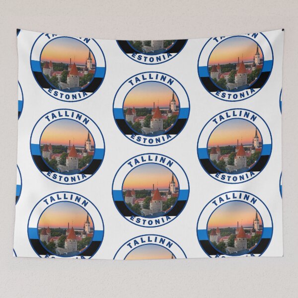 Item preview, Tallinn Estonia Retro Badge designed and sold by KrisSidDesigns.