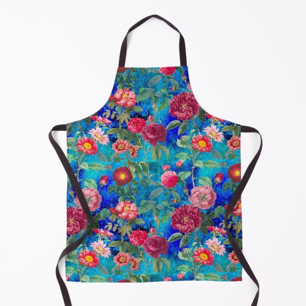 Artikelvorschau, Stilvolle Vintage Blumenmuster Himmel, Pflanzen Muster, botanische Illustration, Vintage türkis blau floral entworfen und verkauft von ZeinabTaha.