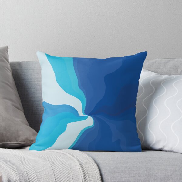 Aperçu de l'œuvre Abstract Water Swirl, Merging Ocean, Stormy Wavy Sea, Maelstrom, Minimalist Swirling Sea, Foamy Blue Ocean créée et vendue par GikaDesigns.