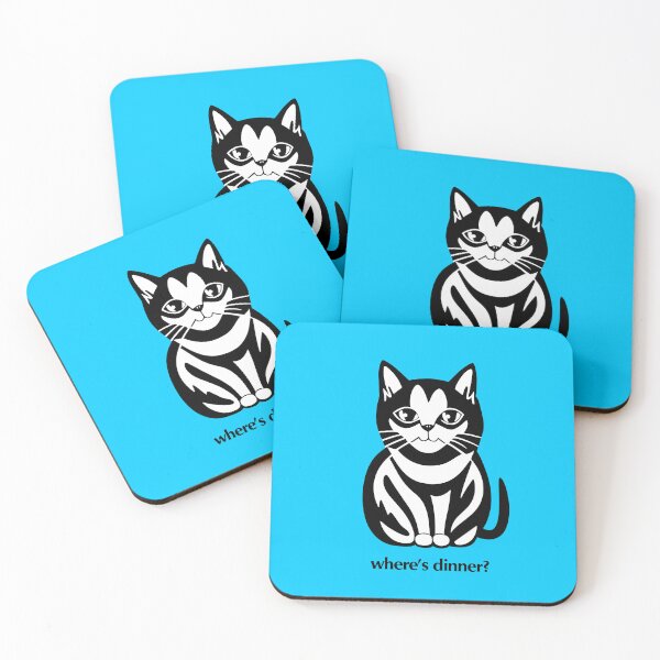 Item preview, Cat - where's dinner? designed and sold by ArtFactoryAI.