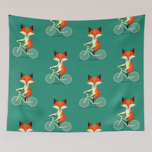 Item preview, Fox Riding a Bike designed and sold by ThePurpleMelon.