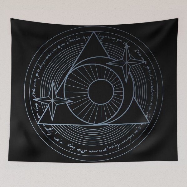 Item preview,  Moon and Stars Blue Line Magic Circle  designed and sold by Saanis.