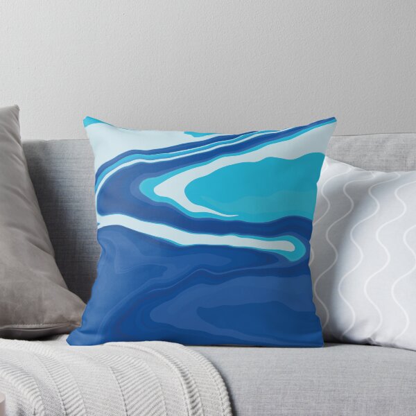 Aperçu de l'œuvre Abstract Merging Ocean, Stormy Wavy Sea Foam, Maelstrom, Minimalist Swirling Sea créée et vendue par GikaDesigns.