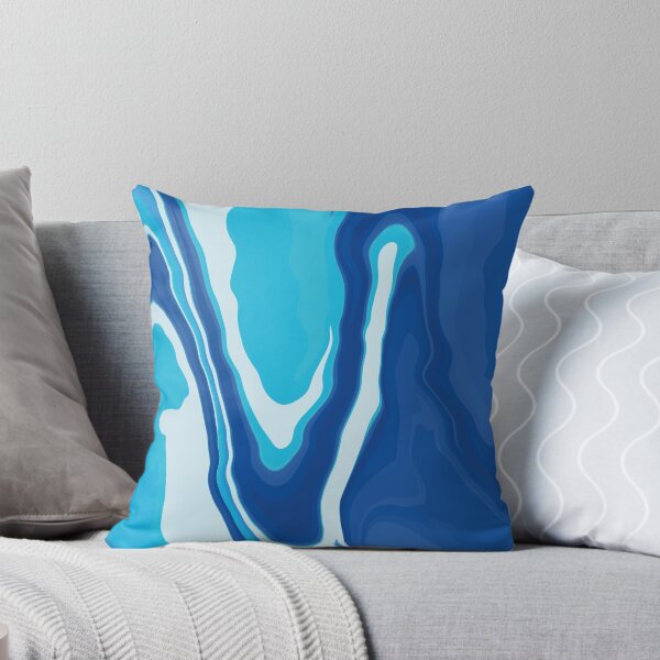 Aperçu de l'œuvre Abstract Merging Ocean, Stormy Wavy Sea Foam, Maelstrom, Minimalist Swirling Sea créée et vendue par GikaDesigns.