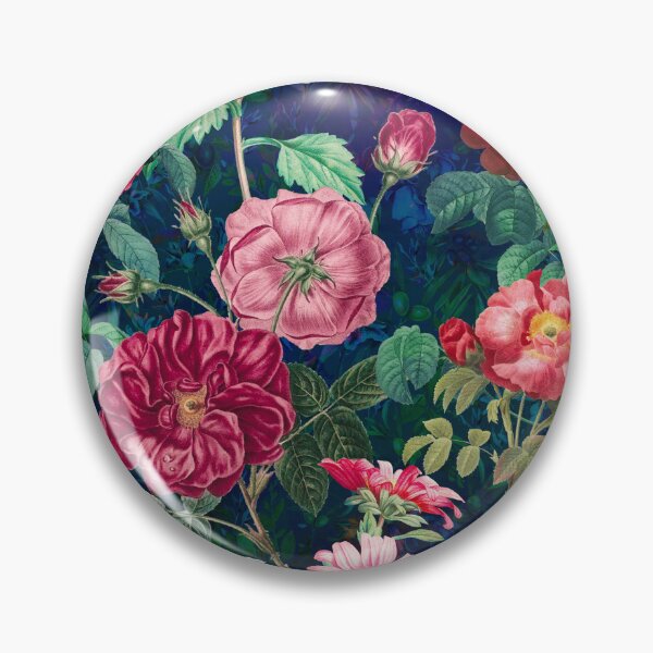 Artikelvorschau, Stilvolle Vintage Blumenmuster Himmel, Pflanzen Muster, botanische Illustration, Vintage dunkelblau floral entworfen und verkauft von ZeinabTaha.
