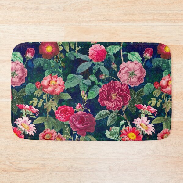 Artikelvorschau, Stilvolle Vintage Blumenmuster Himmel, Pflanzen Muster, botanische Illustration, Vintage dunkelblau floral entworfen und verkauft von ZeinabTaha.