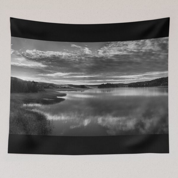 Item preview, Knuutila Riverside Panorama bw designed and sold by Jouko Lehto Photography.
