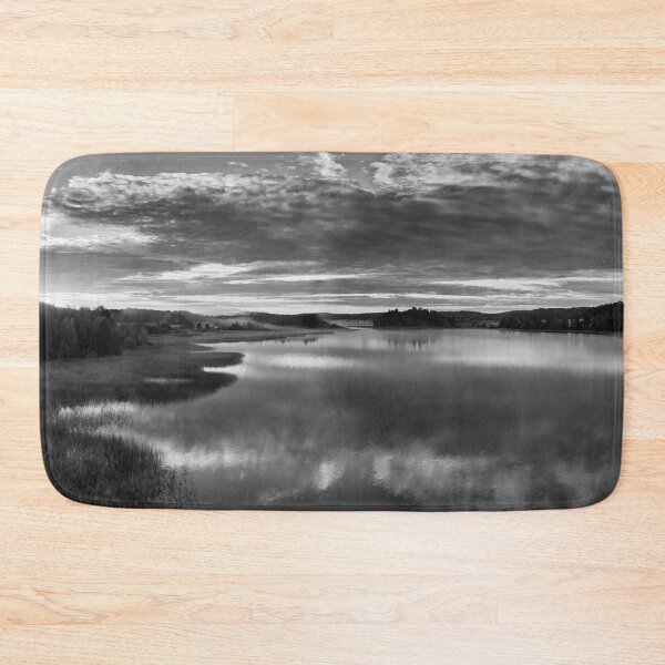 Item preview, Knuutila Riverside Panorama bw designed and sold by Jouko Lehto Photography.