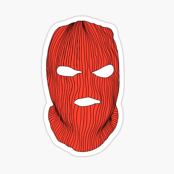 Ski Mask" Sticker for DorianDesigns | Redbubble