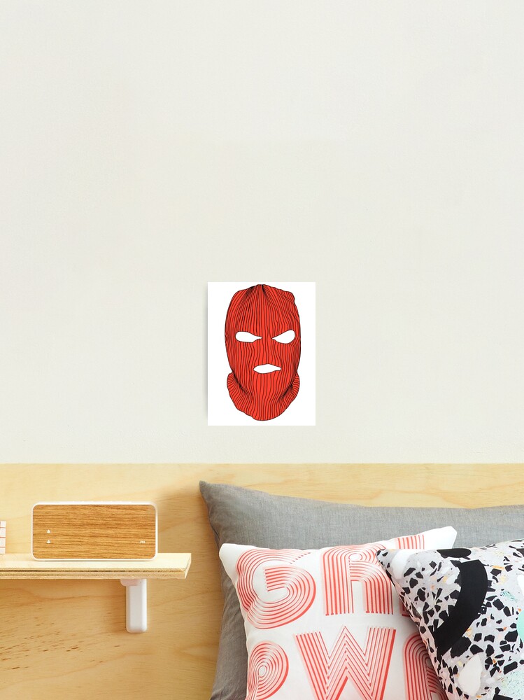 Red Ski Mask Photographic Print for Sale by DorianDesigns