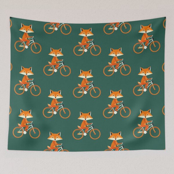 Item preview, Fox Riding a Bike designed and sold by ThePurpleMelon.