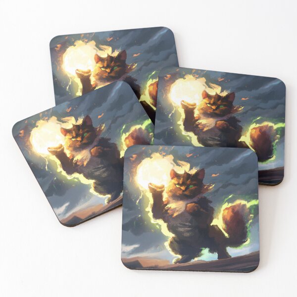 Item preview, Vern the Cat, preparing a fireball (Fantasy) designed and sold by thecatandkettle.