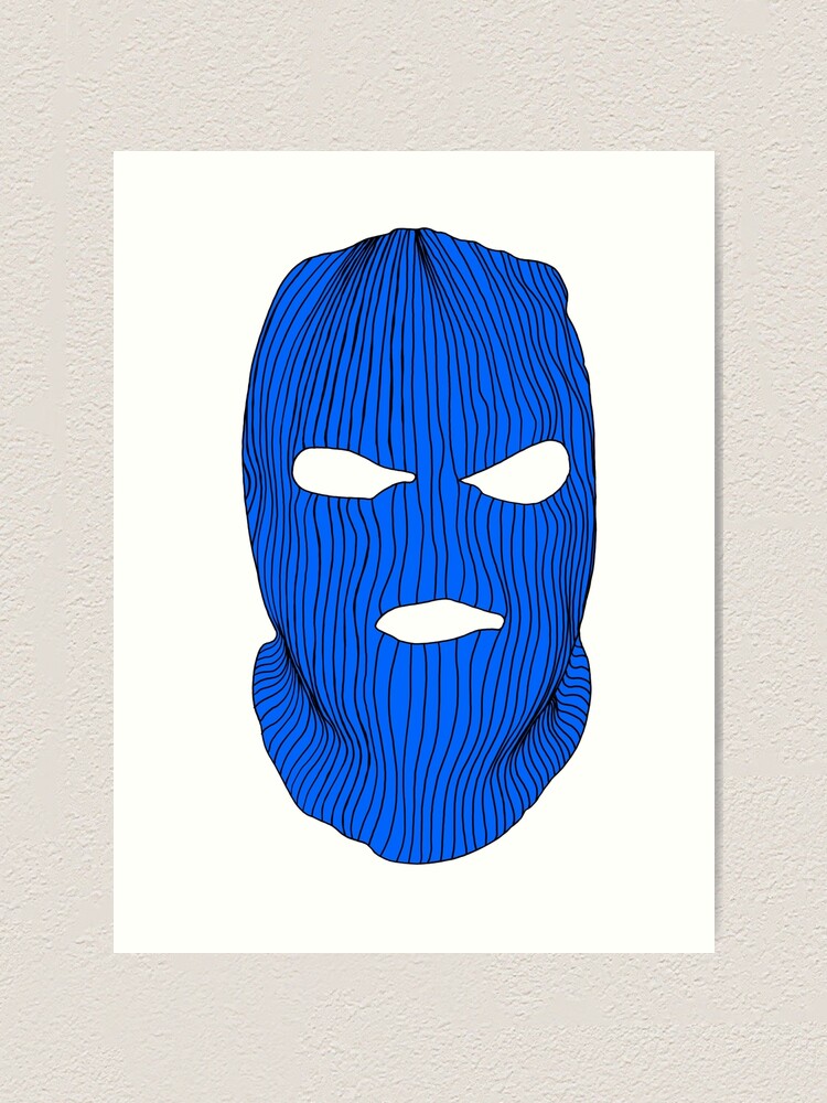 Blue Ski Mask Art Print By Doriandesigns Redbubble Experiment with devianta...