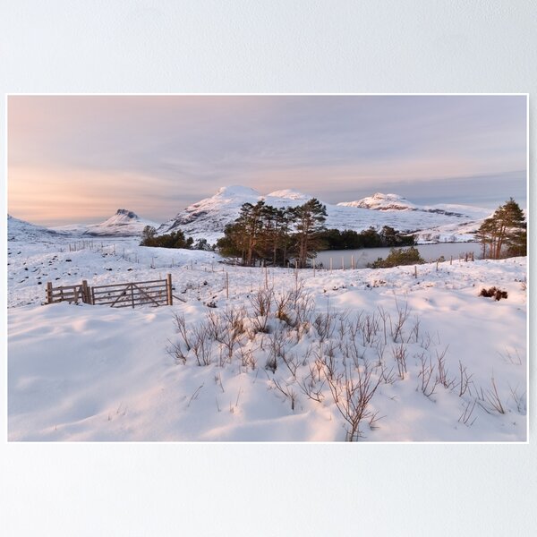 Item preview,  Winter Mountain Scene Sunset,Assynt NC500 Scotland designed and sold by PhotosEcosse.