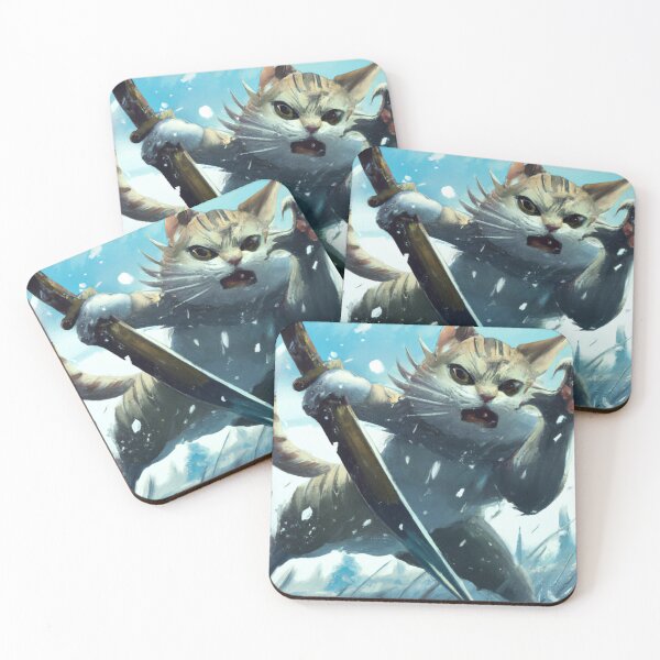 Item preview, Hambone the Cat, fighting in the snow (Fantasy) designed and sold by thecatandkettle.