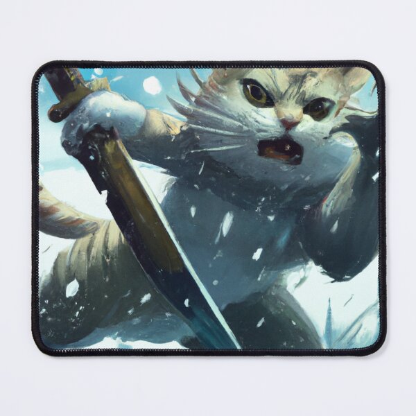 Item preview, Hambone the Cat, fighting in the snow (Fantasy) designed and sold by thecatandkettle.