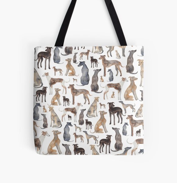  Greyhounds, Wippets and Lurcher Dogs! All Over Print Tote Bag