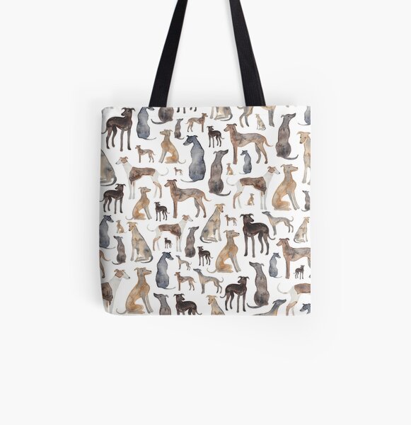 Greyhounds, Wippets and Lurcher Dogs! All Over Print Tote Bag