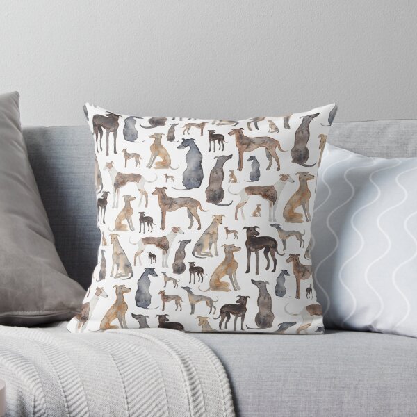 Greyhounds, Wippets and Lurcher Dogs! Throw Pillow