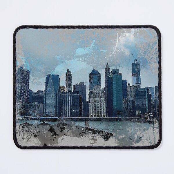 Item preview, Watercolor New York - NYC Lower Manhattan Skyline in New York City designed and sold by r-silver.