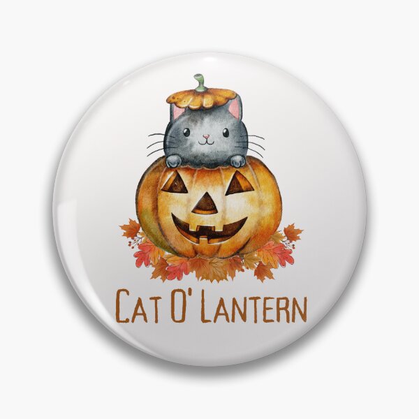 Artikelvorschau, Niedliche Katze O Laterne Halloween Fall Cat entworfen und verkauft von HappyLifeCreate.
