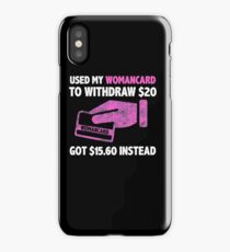Woman card funny T-shirt iPhone Case/Skin