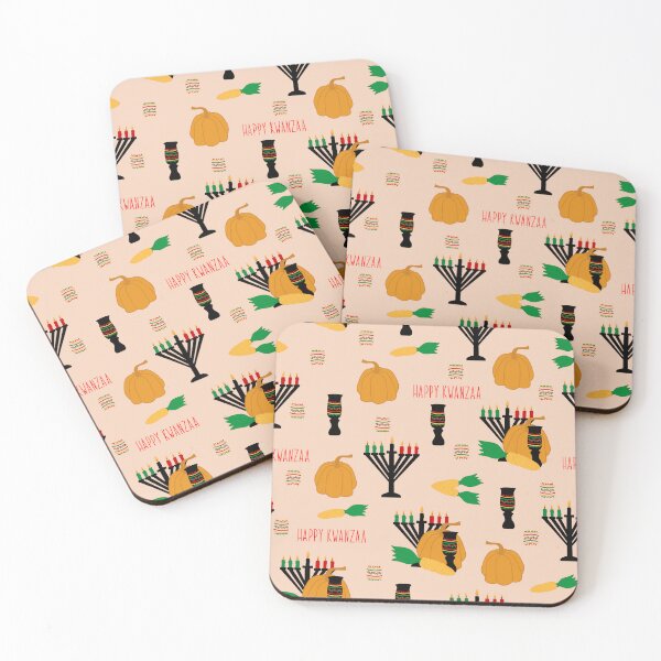 Item preview, Happy Kwanzaa print with kinaras designed and sold by pidzam4e.