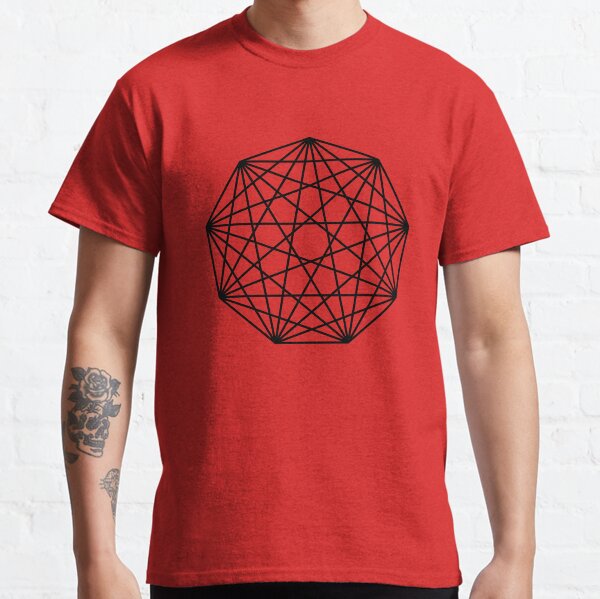 Nonagon Shape Black Classic T-Shirt