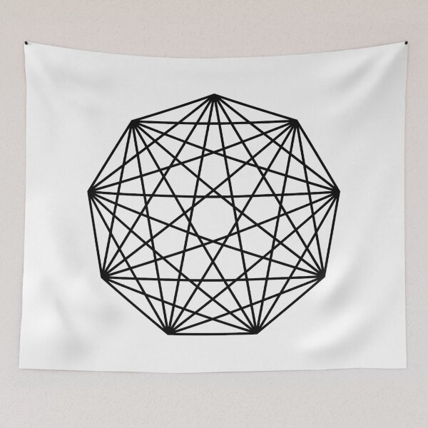 Item preview, Nonagon Shape Black designed and sold by keplercat.
