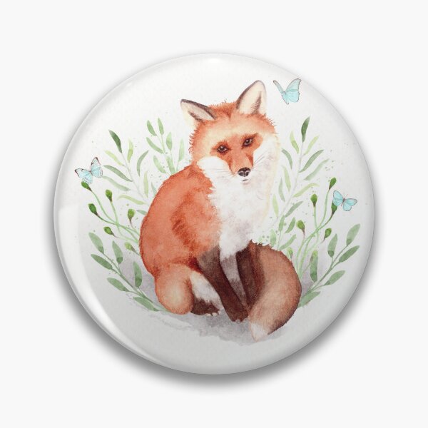 Aperçu de l'œuvre renard et papillons créée et vendue par Nanadesing.