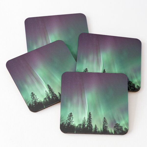 Item preview, GREEN NORTHERN LIGHTS OVER THE WOODS designed and sold by MJ96-PRO.