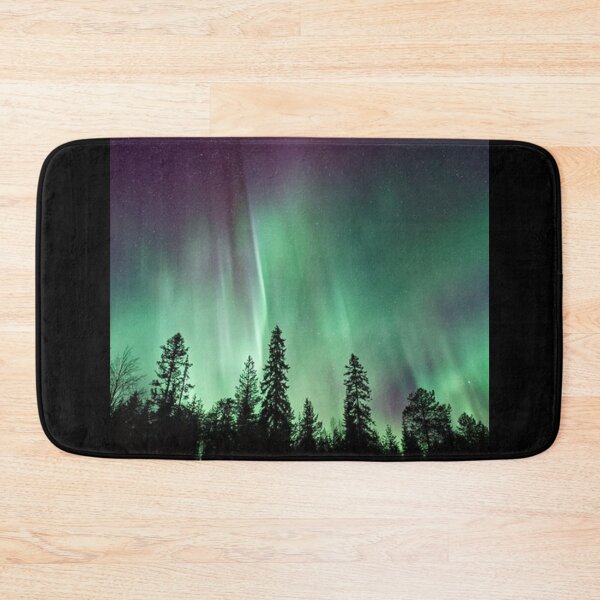 Item preview, GREEN NORTHERN LIGHTS OVER THE WOODS designed and sold by MJ96-PRO.