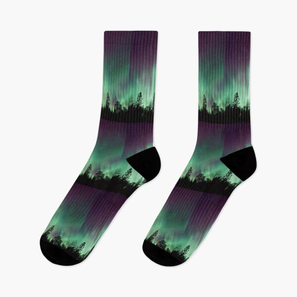 Item preview, GREEN NORTHERN LIGHTS OVER THE WOODS designed and sold by MJ96-PRO.