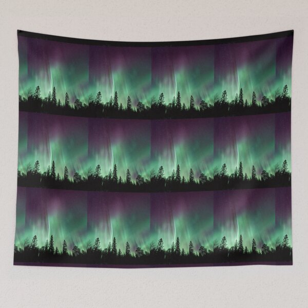 Item preview, GREEN NORTHERN LIGHTS OVER THE WOODS designed and sold by MJ96-PRO.